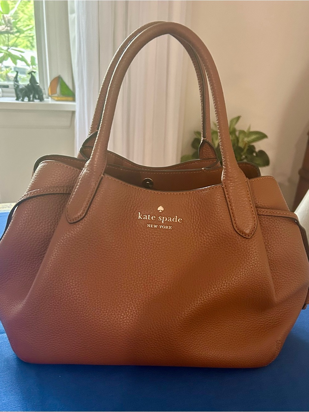 kate spade Brown Pebbled Leather Shoulder Bag